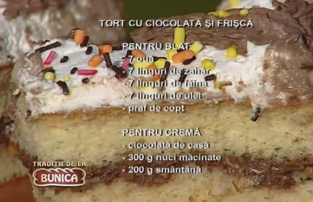 Tort cu ciocolata si frisca