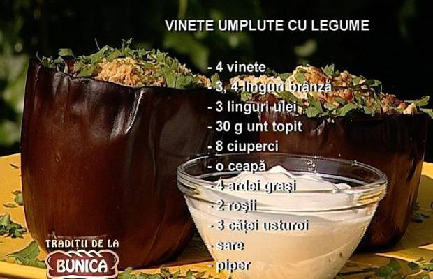 Vinete umplute cu legume