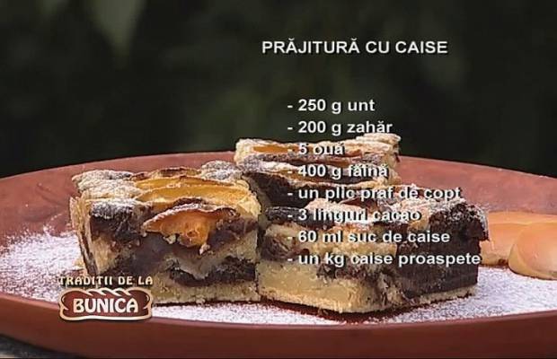 Prajitura cu caise