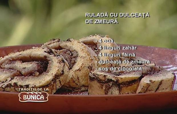 Rulada cu dulceata de zmeura