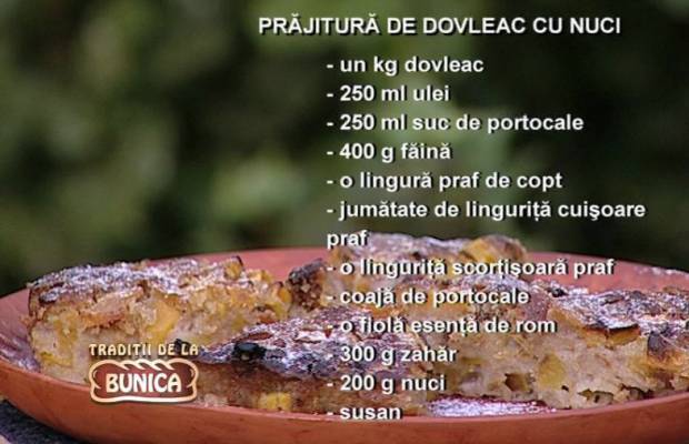 Prajitura cu dovleac si nuci