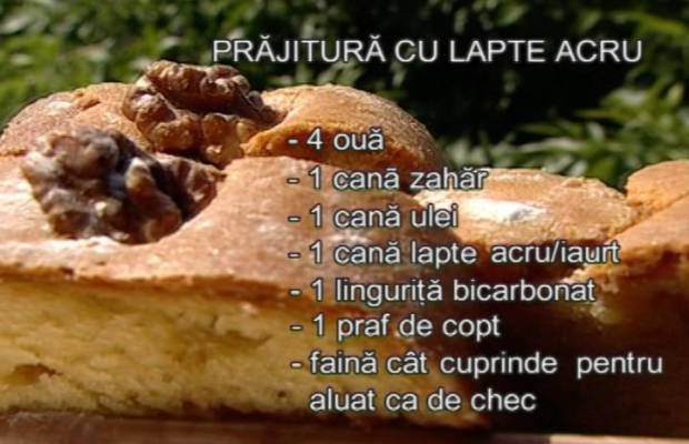 Prajitura cu lapte acru (iaurt)