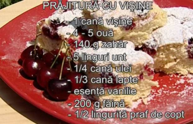 Prajitura cu cirese (capsuni, visine, caise)